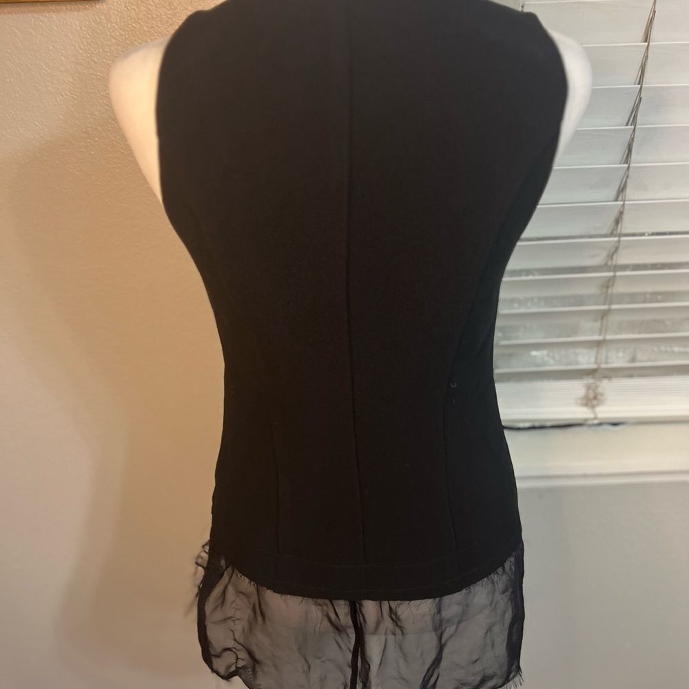 Illia Size 2 Leather Top And Lace Gothic Punk Small Medium Nwt vest zippper - Picture 12 of 15